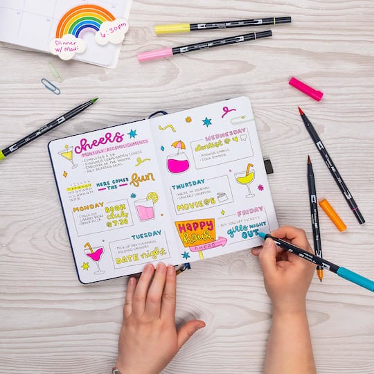 Tombow Happy Hour Dual Brush Pen Set